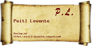 Peitl Levente névjegykártya
